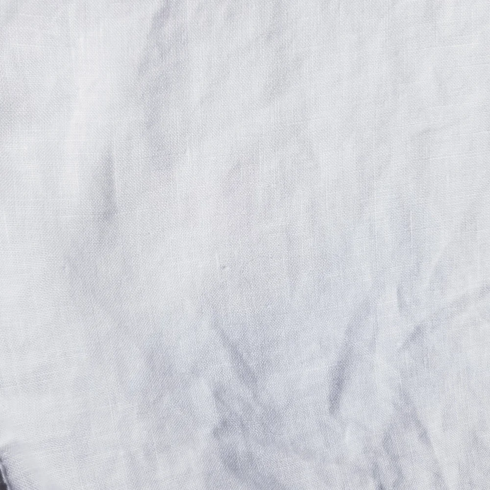 TAHARI WHITE 100% LINEN BUTTON DOWN CUFFED SLEEVE BLOUSE SIZE MEDIUM - Picture 11 of 16